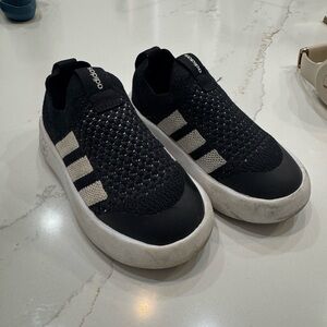 Adidas Kids Black and White Sneakers